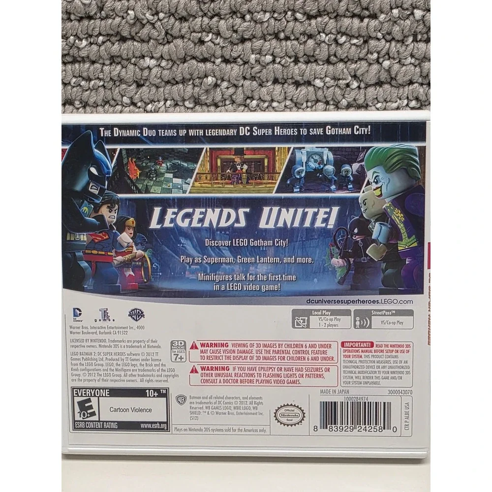 LEGO Batman 2 DC Super Heroes Nintendo 3DS Game Complete CIB CTR-ALBE-USA